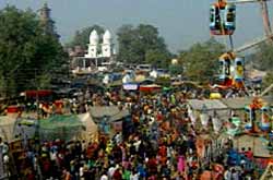 A view of people enjoying during Jhiri Mela.